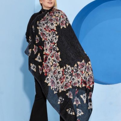 روسری نخی چاپی فروش عمده پوشاک