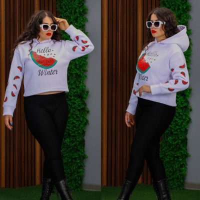 کراپ هودی یلدایی  فروش عمده پوشاک