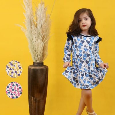 پیراهن دخترانه  #کد3744 فروش عمده پوشاک