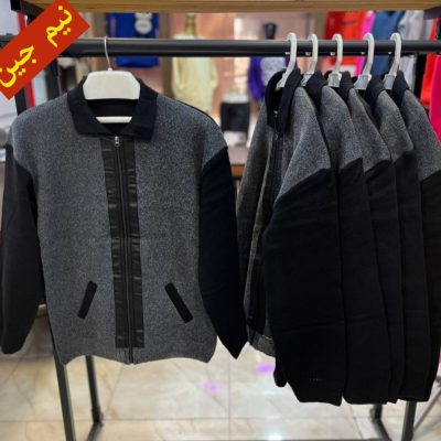 ✴️سویشرت بافت جیب دار چرم دوزی✴️ کد10269 فروش عمده پوشاک