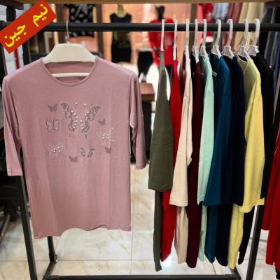 ✴️تونیک ویسکوز صددرصد آستین سه ربع✴️ کد10166 فروش عمده پوشاک