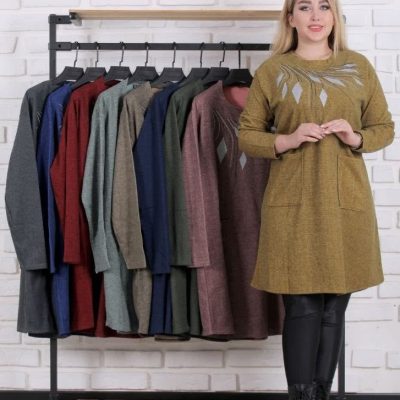 تونیک چاپی دوجیب فروش عمده پوشاک