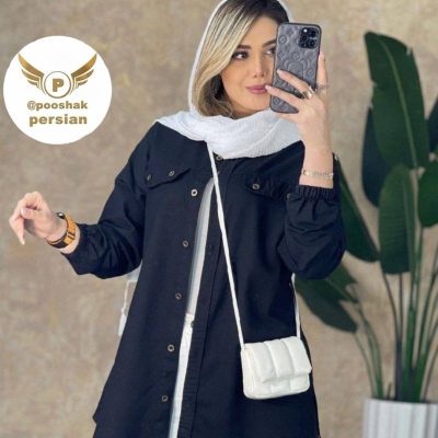 شومیز کتان جیب بزرگ‌  فروش عمده پوشاک