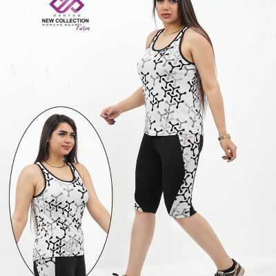 تاپ و شلوارک تیکه دار بومرنگ  فروش عمده پوشاک