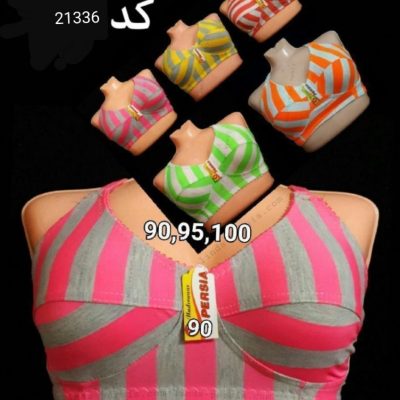 ⚜️سوتین ملانژ راه راه رستمی⚜️ کد21336 فروش عمده پوشاک
