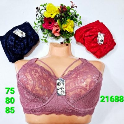 ⚜️سوتین تمام دانتل هارنسی فنردار⚜️ کد21688 فروش عمده پوشاک