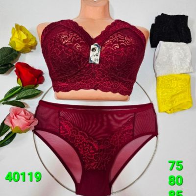 ⚜️ست دانتل بدون فنر زنانه کیفیت فوق العاده عالی⚜️ کدb_40119 فروش عمده پوشاک