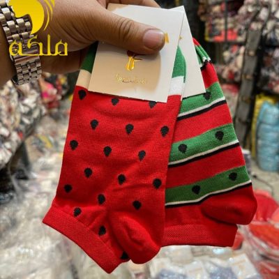 جوراب مچی نخ پنبه پنجه گیری روسو زنانه  فروش عمده پوشاک