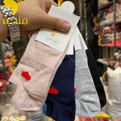 جوراب مچی نخ پنبه پنجه گیری روسو زنانه  فروش عمده پوشاک