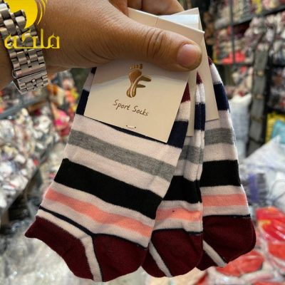 جوراب مچی نخ پنبه پنجه گیری روسو زنانه  فروش عمده پوشاک