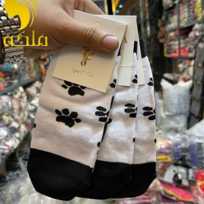 جوراب مچی نخ پنبه پنجه گیری روسو زنانه  فروش عمده پوشاک