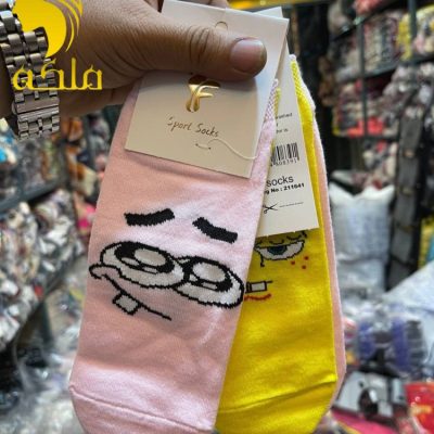 جوراب مچی نخ پنبه پنجه گیری روسو زنانه  فروش عمده پوشاک