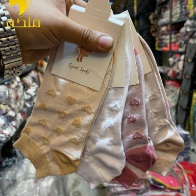 جوراب مچی نخ پنبه پنجه گیری روسو زنانه  فروش عمده پوشاک