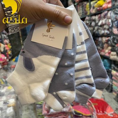 جوراب مچی نخ پنبه پنجه گیری روسو زنانه  فروش عمده پوشاک