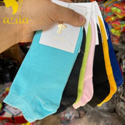 جوراب مچی نخ پنبه پنجه گیری روسو زنانه  فروش عمده پوشاک
