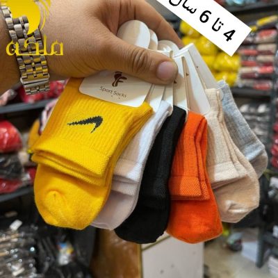 جوراب نیم ساق نخ پنبه کش انگلیسی پنجه گیری روسو بچه گانه فروش عمده پوشاک