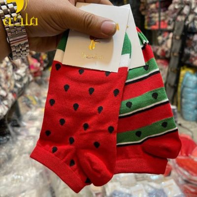 جوراب مچی نخ پنبه پنجه گیری روسو زنانه  فروش عمده پوشاک