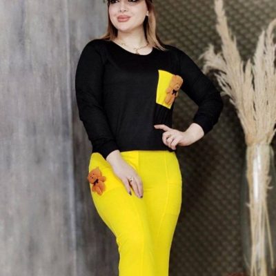ست کراپ شلوار عروسکی فروش عمده پوشاک