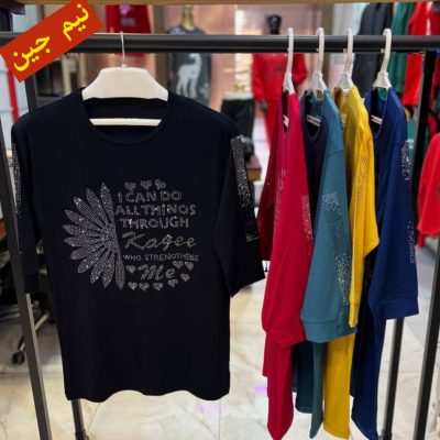✴️تونیک ویسکوز صددرصد آستین سه ربع قواره رستمی اعلاء✴️ کد10165 فروش عمده پوشاک