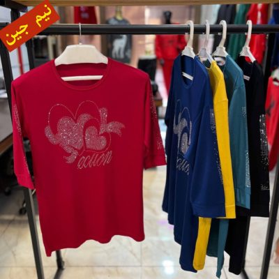 ✴️تونیک ویسکوز صددرصد آستین سه ربع قواره رستمی اعلاء✴️ کد10165 فروش عمده پوشاک