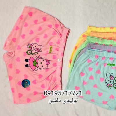 شورت دخترانه نیم پا  فروش عمده پوشاک