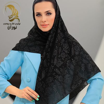 روسری حریر کرپ گل پرسی اعلاء فروش عمده پوشاک