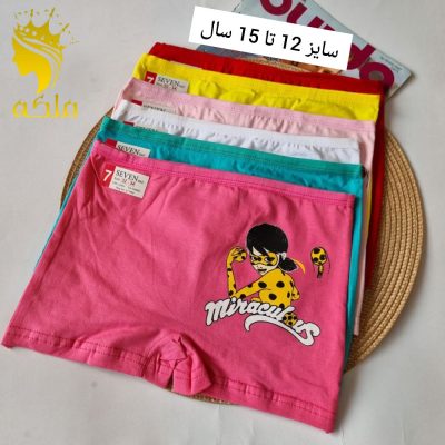 شورت نخ پنبه پادار دخترانه درجه یک فروش عمده پوشاک