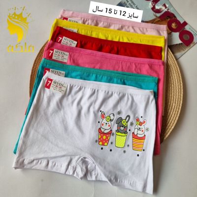 شورت نخ پنبه پادار دخترانه درجه یک فروش عمده پوشاک