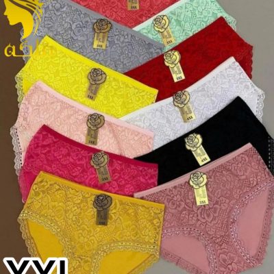 شورت نخ پنبه جلو دانتل گل رز فروش عمده پوشاک