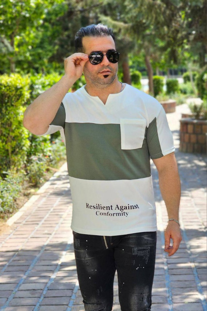 مردانه # تیشرت یقه کوبایی 🔵کد ۳۰۹۶۱ 2️⃣0️⃣✔️2️⃣ فروش عمده پوشاک