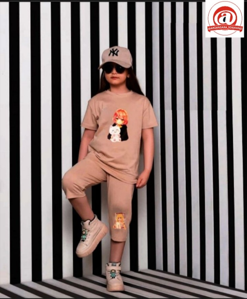 ست تیشرت شلوارک دخترانه فروش عمده پوشاک