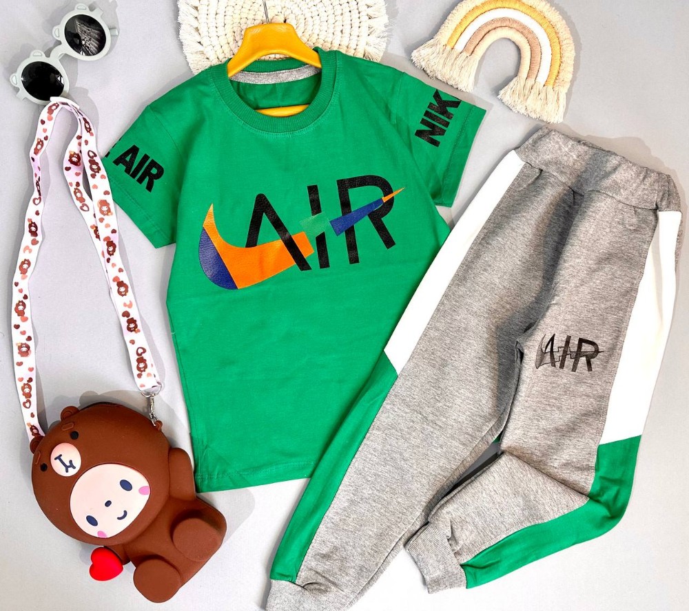 خرید عمده 👫تیشرت شلوار پسرانه چاپ AIR