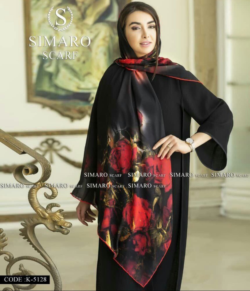 خرید عمده روسری سیمارو حریر کرپ سایز ۱۴۰