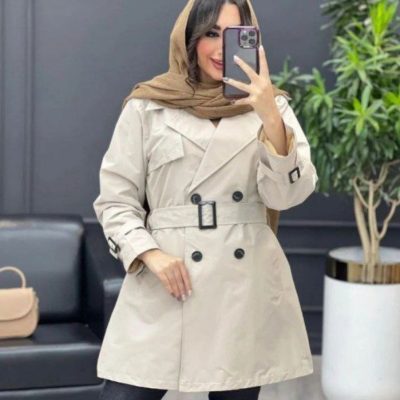 خرید عمده 🔥مانتو سگک دار کتان ضخیم پاییزه🔥