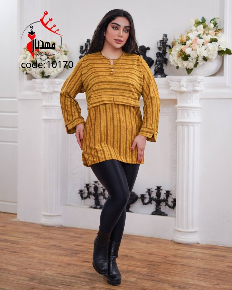 خرید عمده تونیک زنانه انغوره یقه کوبایی ۳دکمهBB