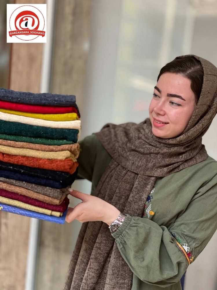 خرید عمده شال مخمل حاشیه لمه