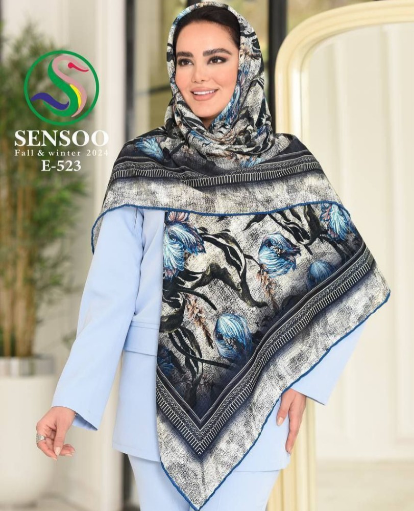 خرید عمده روسری کرپ حریر سایز ۱۲۰