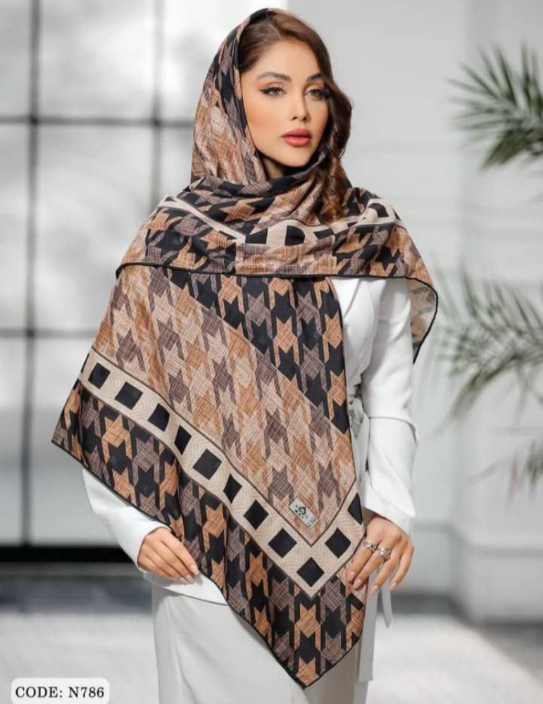 روسری زنانه کرپ حریر سایز ۱۲۰