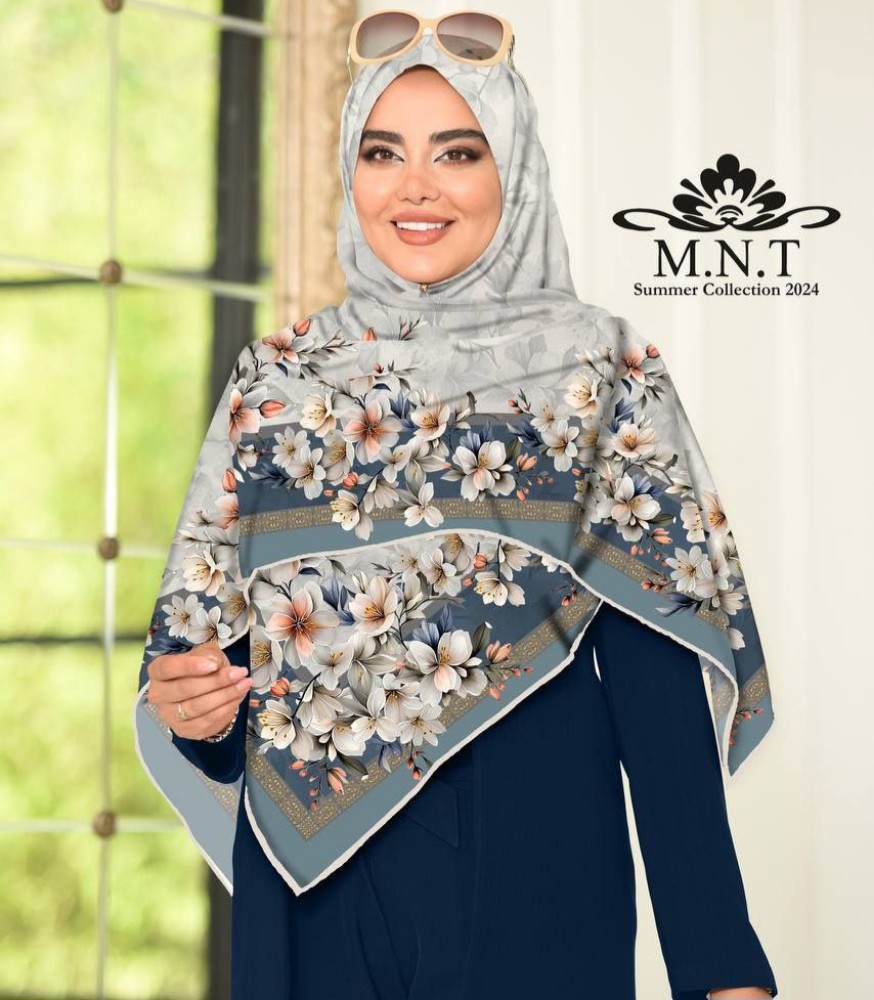 خرید عمده روسری زنانه کرپ حریرسایز ۱۲۰