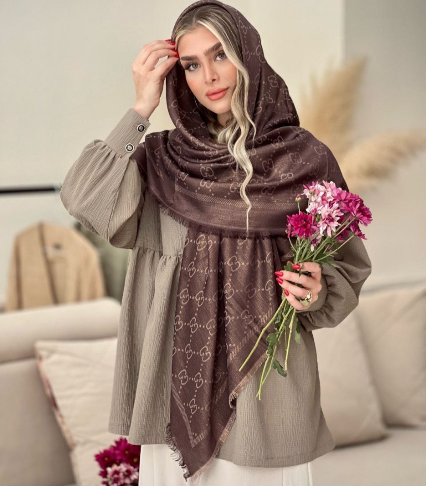 خرید عمده روسری ابریشم ژاکارد لمه سایز ۱۴۰