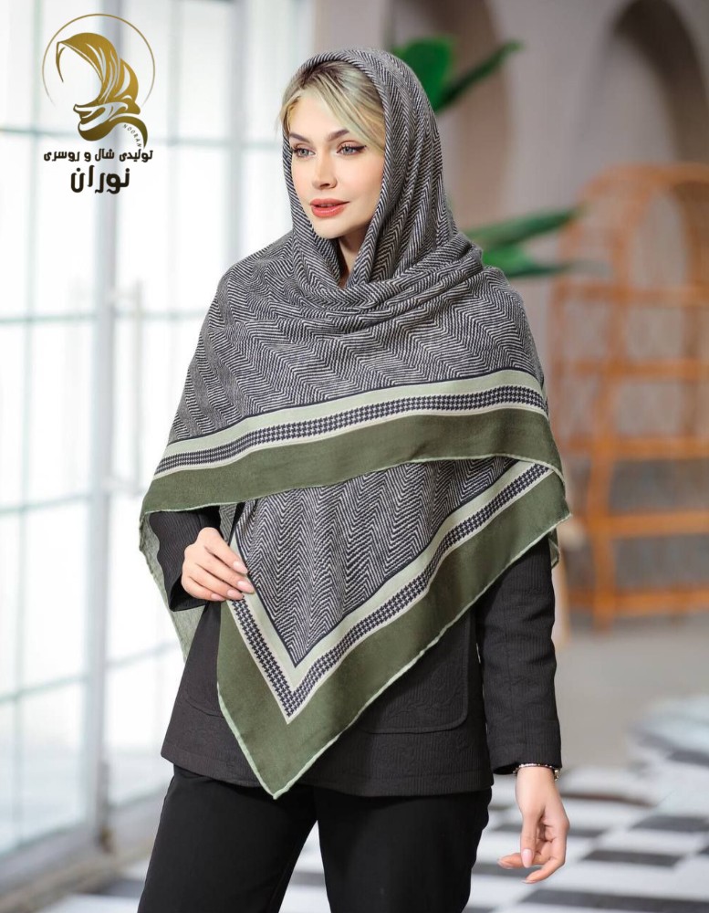 خرید عمده روسری نخی پاییزه دست دوز اعلاء