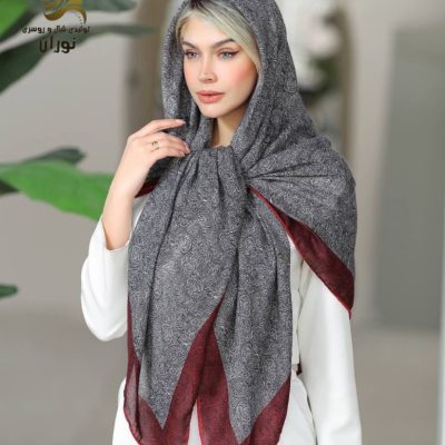 خرید عمده روسری نخی پاییزه دست دوز اعلاء