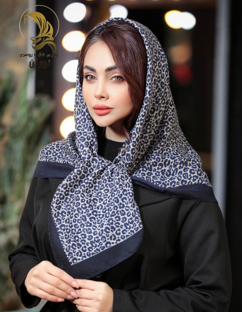 روسری کرپ نخ سیا اسکارف اعلاء