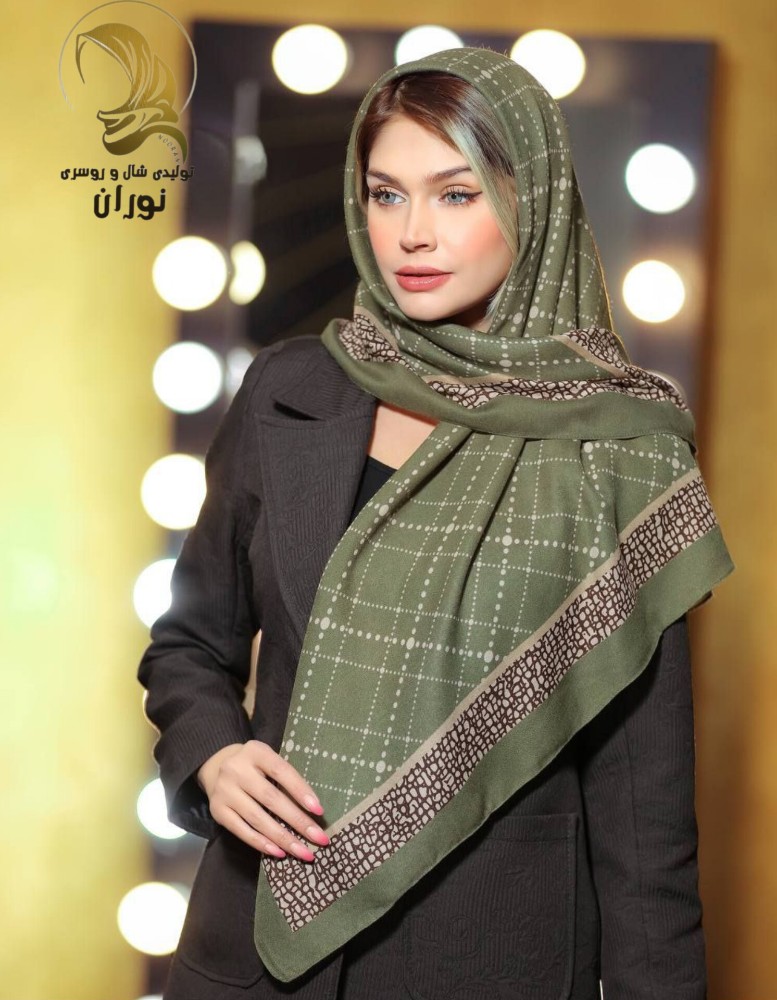 روسری کرپ نخ سیا اسکارف اعلاء