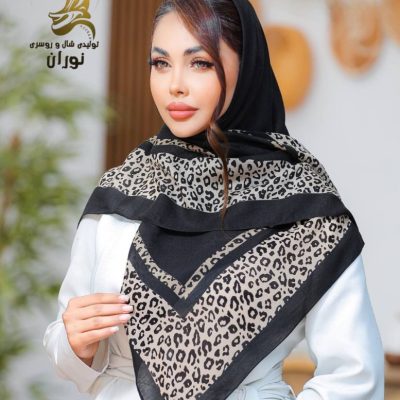 خرید عمده روسری کرپ نخ سیا اسکارف اعلاء