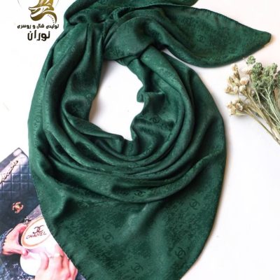 خرید عمده روسری ژاکارد دوردوخت طرح پتینه chanel اعلاء
