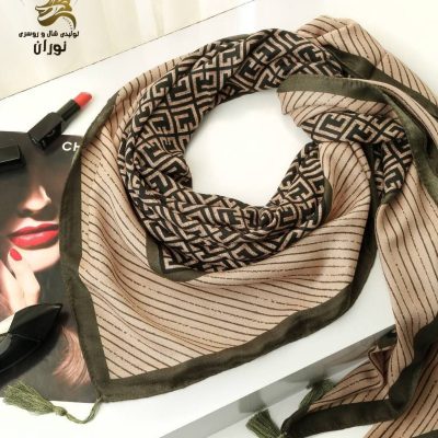 خرید عمده روسری نخی سیا اسکارف منگوله دار اعلاء