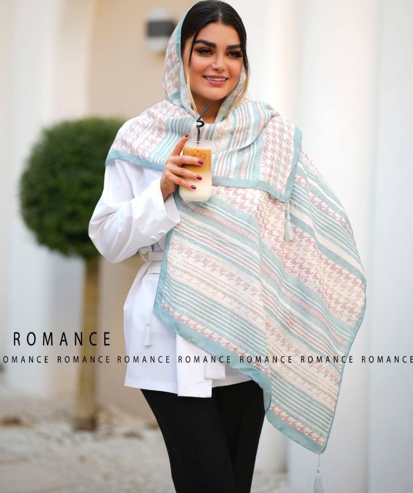 شال نخی زنانه چاپی عمده