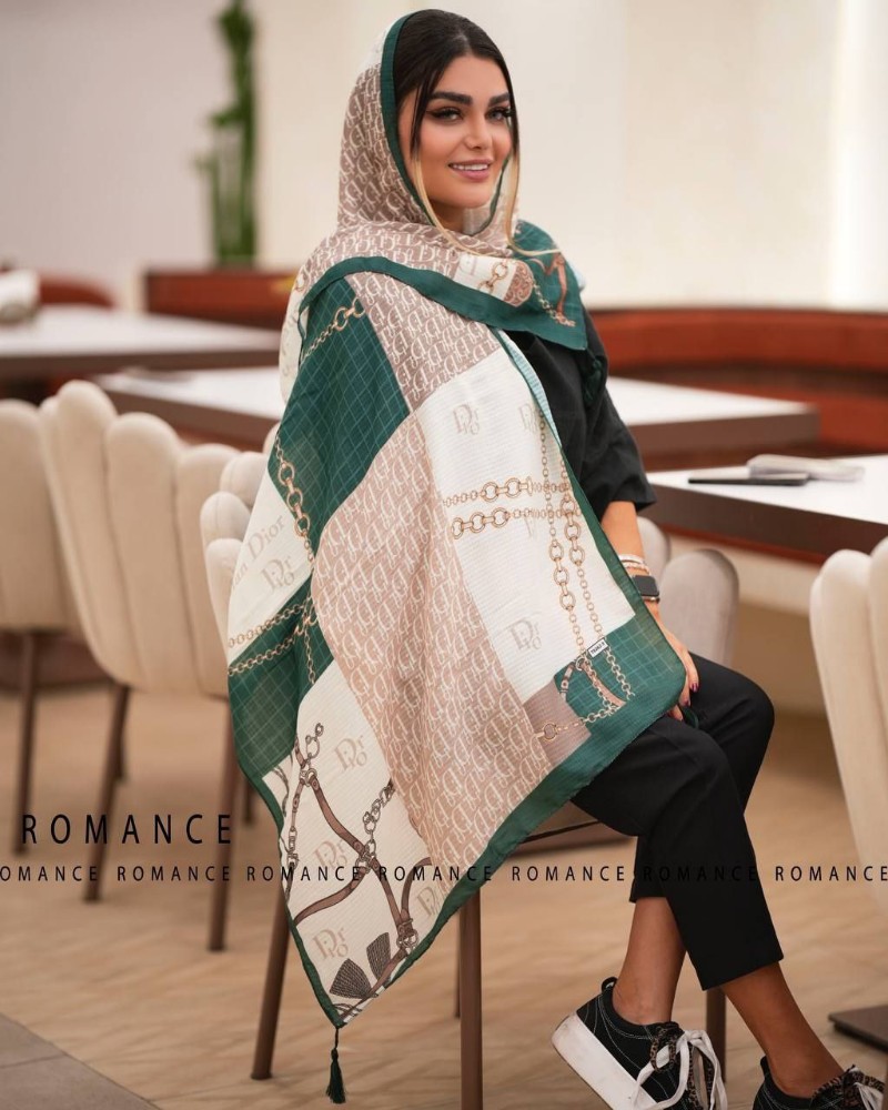 شال نخی زنانه چاپی عمده