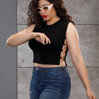 خرید عمده کراپ تیپ بغل حلقه - تاپ و تیشرت زنانه عمده
